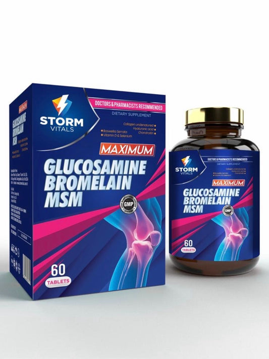 Storm Vitals Glucosamine Bromelain MSM | 60 Tablets